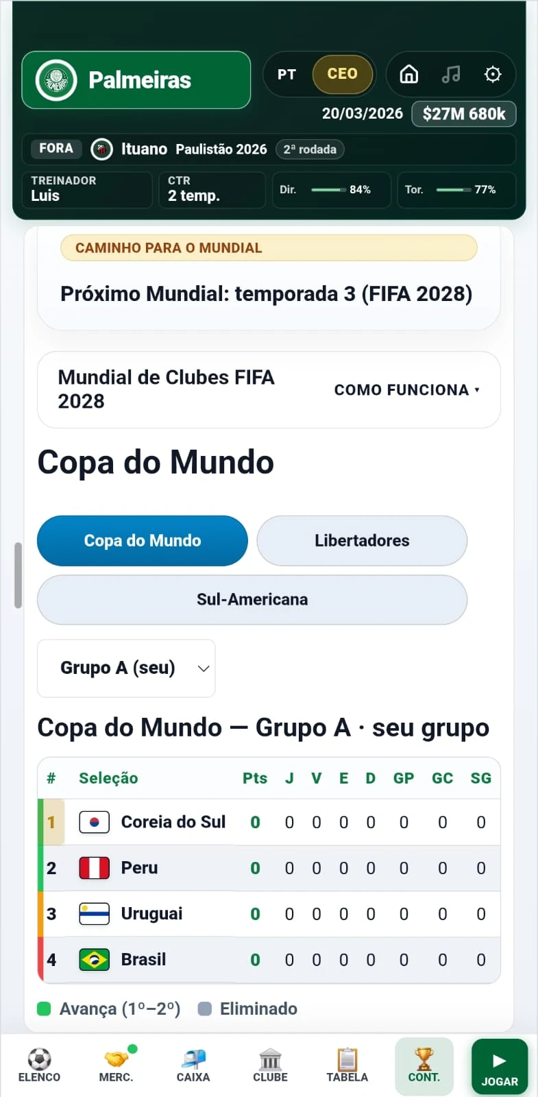 38Brasileirão - Modo Treinador screenshot