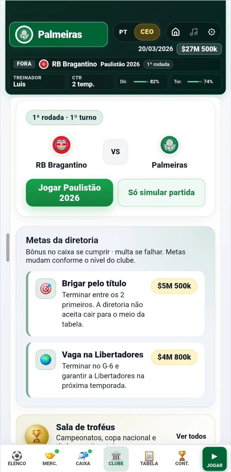 38Brasileirão - Modo Treinador screenshot