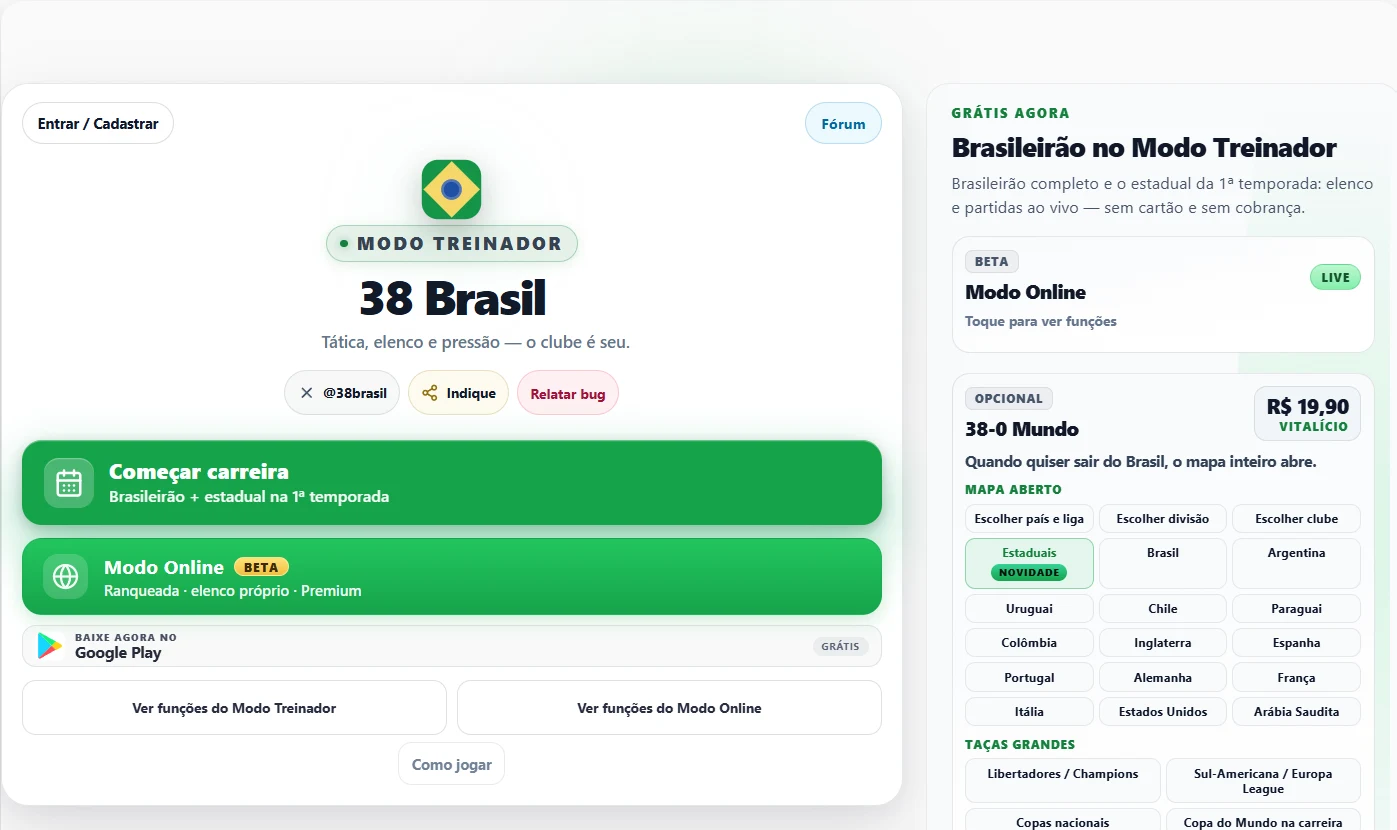 38Brasileirão - Modo Treinador screenshot